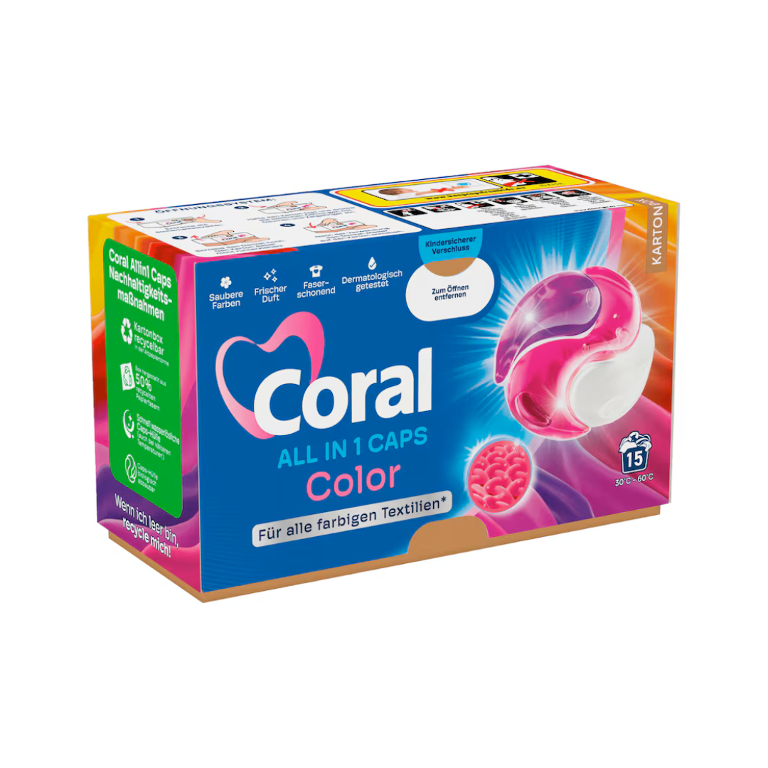 Coral All in 1 Caps Color Waschmittel 15WL