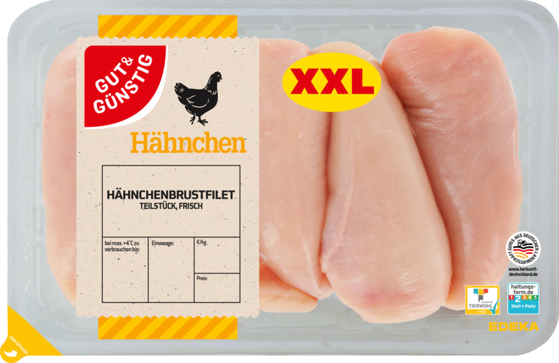Gut&Günstig Hähnchen Brustfilet XXL 1kg QS ITW