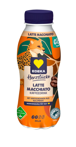 EDEKA Herzstücke Kaffeedrink Latte Macchiato Kolumbien 330ml VLOG DPG