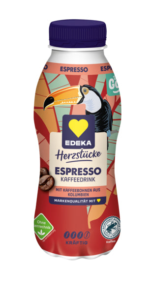 EDEKA Herzstücke Kaffeedrink Espresso Kolumbien 330ml VLOG DPG
