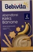 Bebivita Milchbrei ohne Zuckerzusatz Abendbrei Keks-Banane 500g