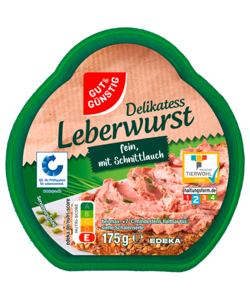 GUT&GÜNSTIG Leberwurst mit Schnittlauch fein 175g QS ITW