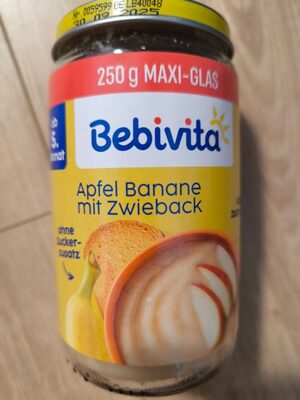 Bio Bebivita Frucht und Getreide Apfel Banane mit Zwieback ab 5.Monat 250g