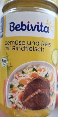 Bio Bebivita Gemüse und Reis mit Rindfleisch 250g