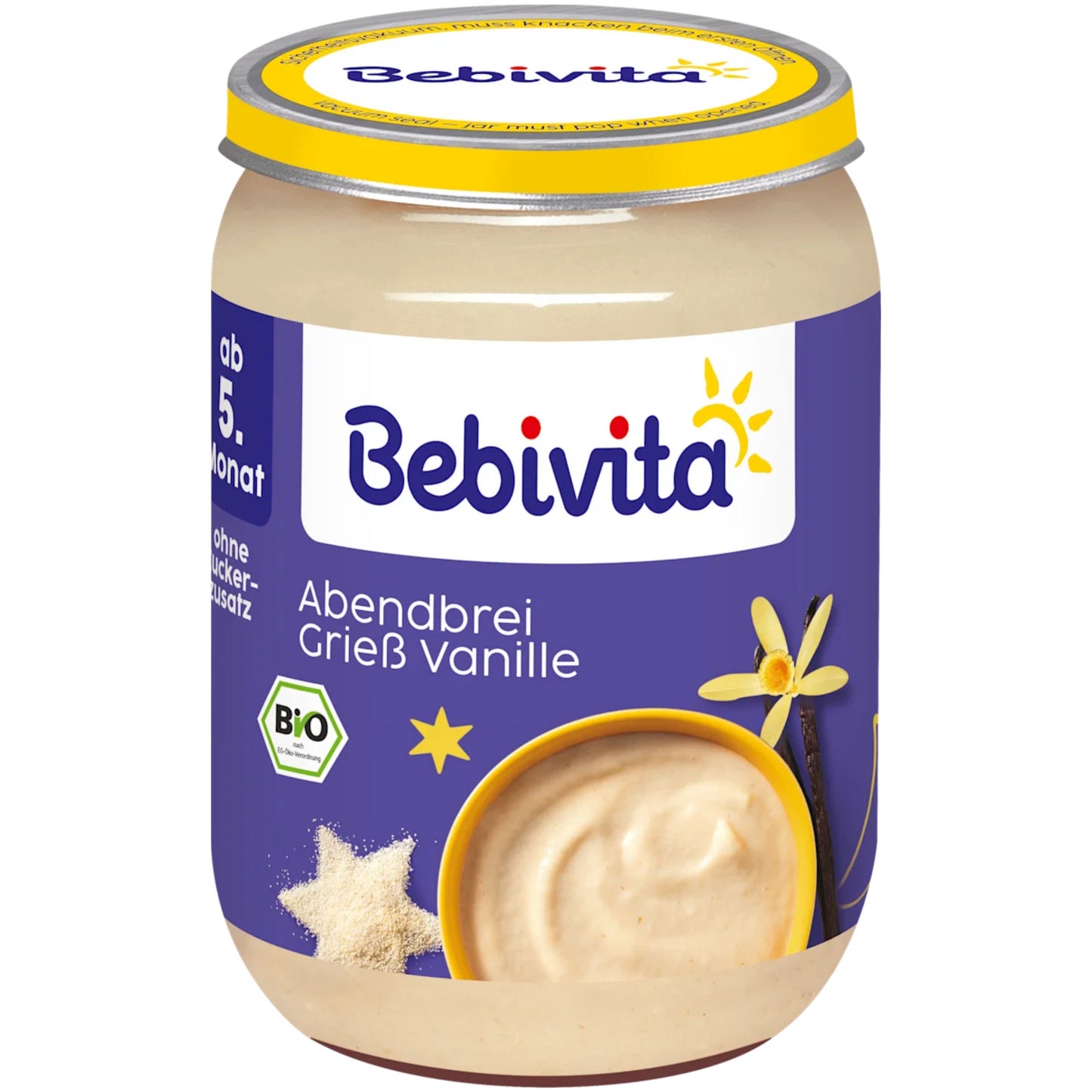 Bio Bebivita Abendbrei Grieß Vanille 190g