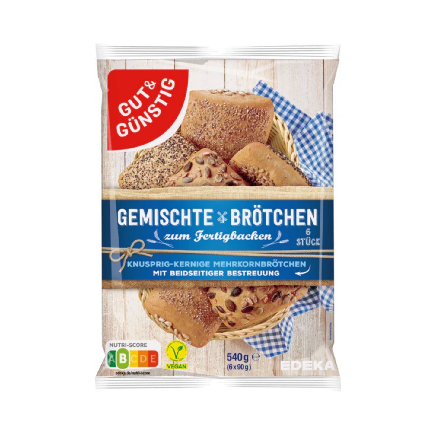 GUT&GÜNSTIG gemischte Brötchen 6ST 540g
