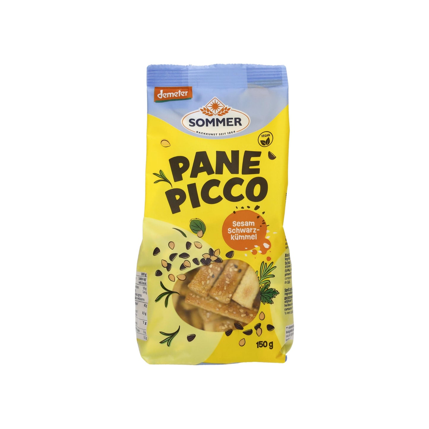 Demeter Sommer Pane Picco Sesam Schwarzkümmel 150g