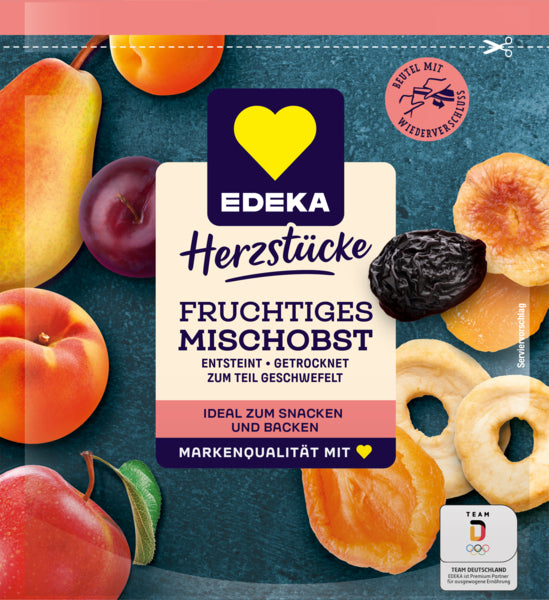 EDEKA Herzstücke Mischobst getrocknet,geschwefelt,entsteint 250g