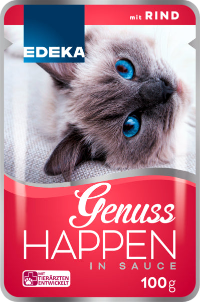 EDEKA Genuss Happen Rind Pouchbeutel 100g