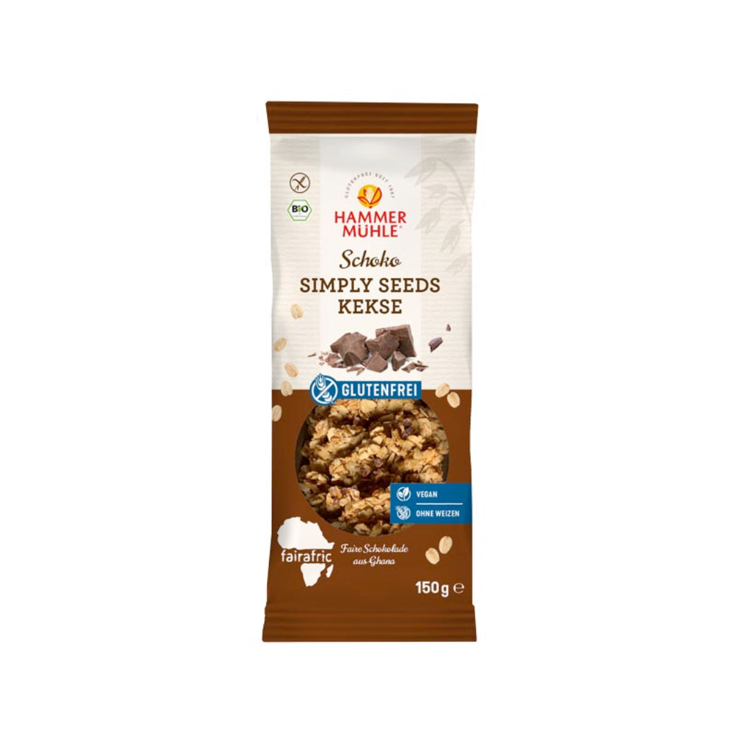 Bio Hammermühle Simply Seeds Kekse Schoko glutenfrei 150g