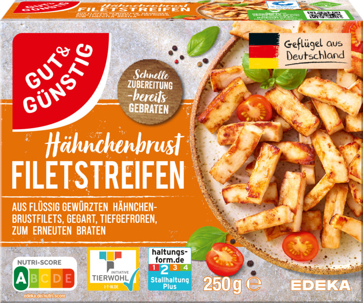 GUT&GÜNSTIG Hähnchenbruststreifen 250g VLOG QS ITW
