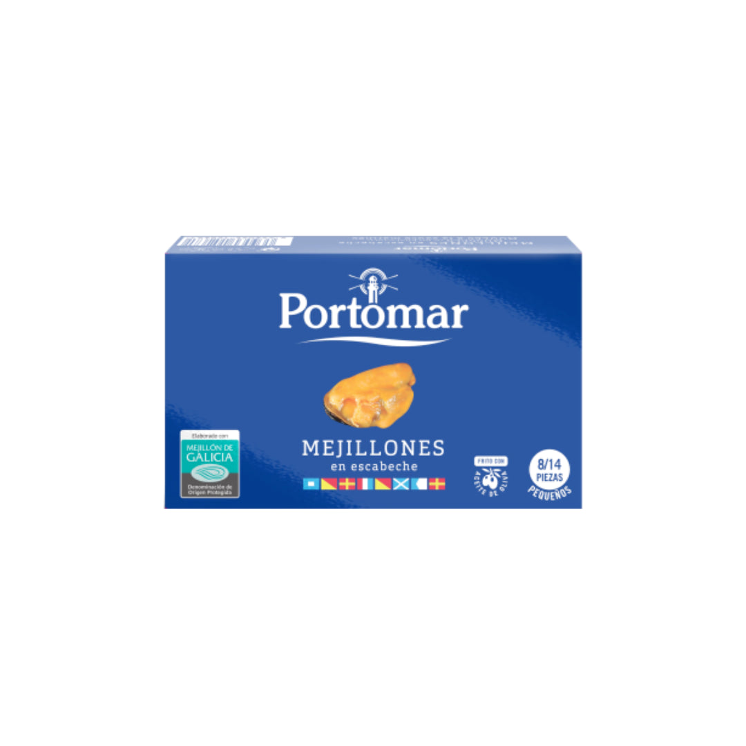 Portomar Spanische Muscheln in pikanter Sauce 111g