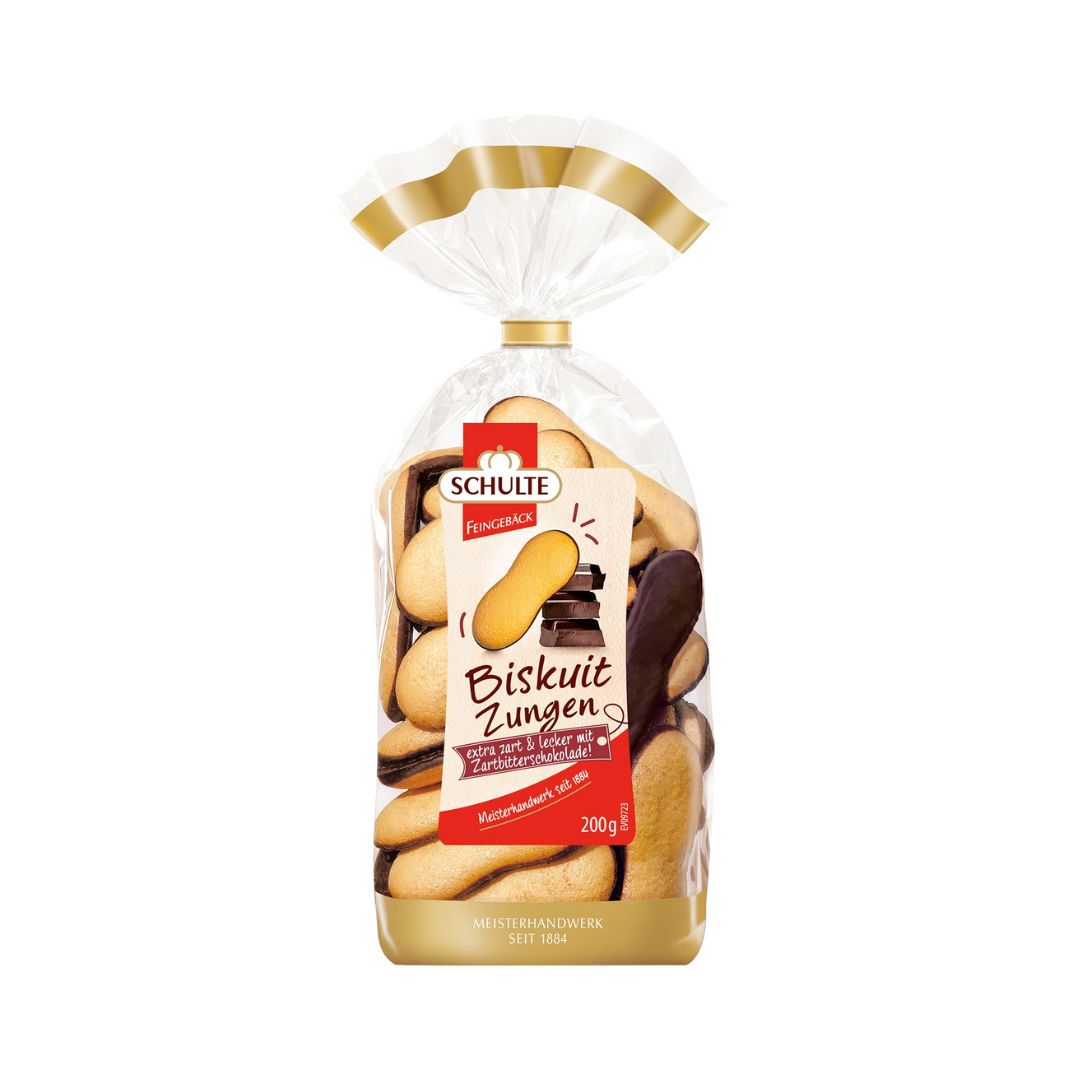 Schulte Schoko Biskuitzungen Zartbitter 200g