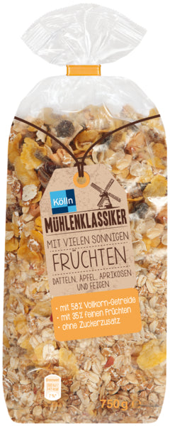 Mühlenklassiker Müsli mit sonnigen Früchten 750g