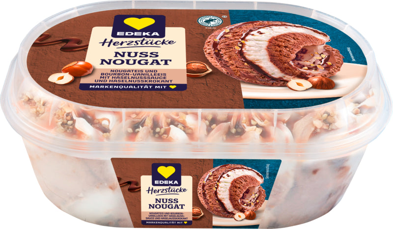 EDEKA Herzstücke Eisgenuss Nougat 900ml