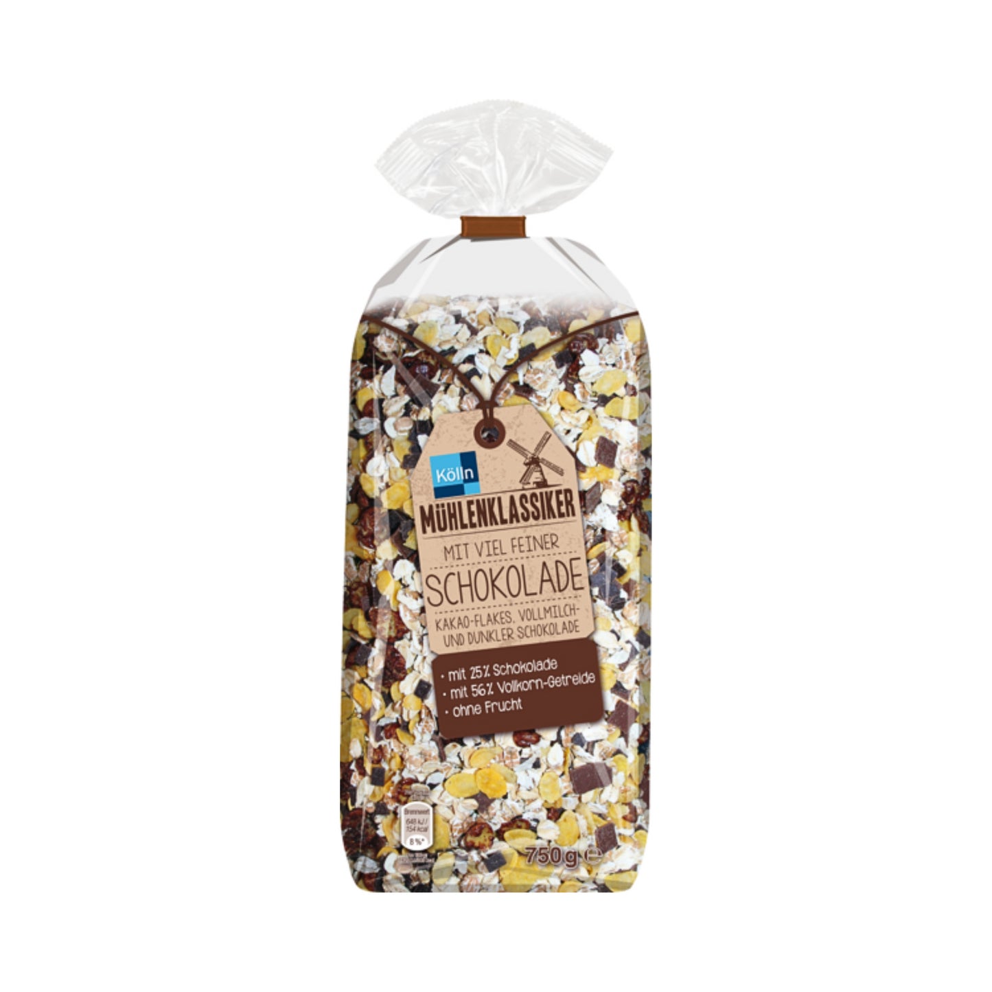 Mühlenklassiker Müsli mit viel feiner Schokolade 750g