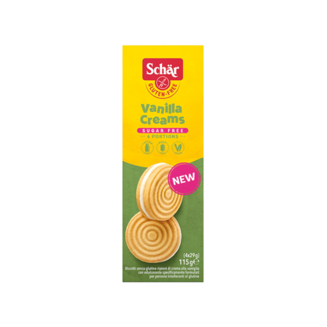 Schär Vanilla Creams Sugar free 115g