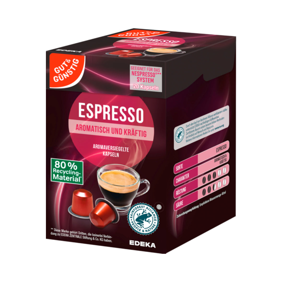 GUT&GÜNSTIG Kaffeekapseln Espresso 104g