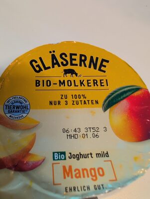 Bio Gläserne Molkerei Joghurt Mango 3,5% 150g