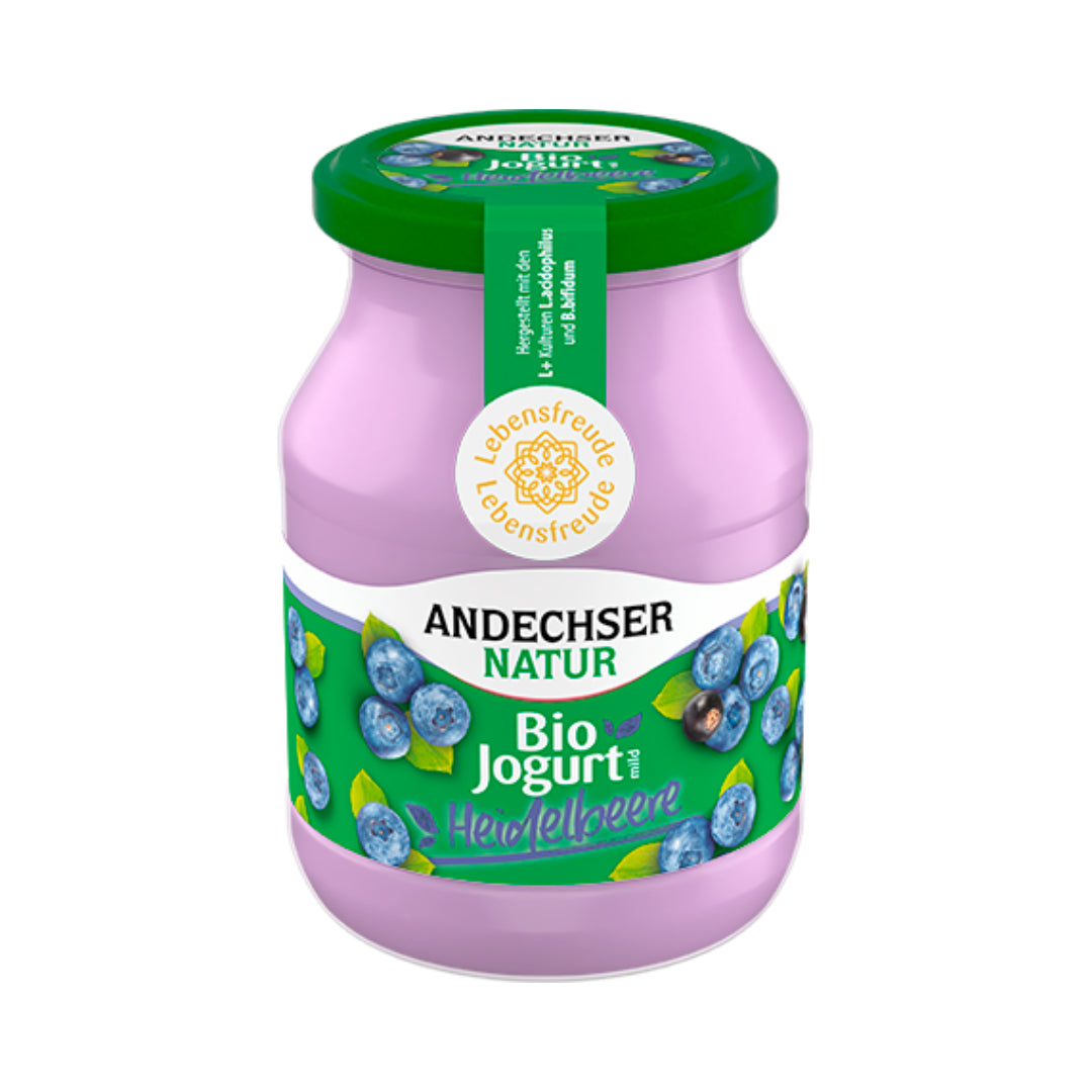 Bio Andechser Natur Joghurt mild Heidelbeer-Cassis 500g MW