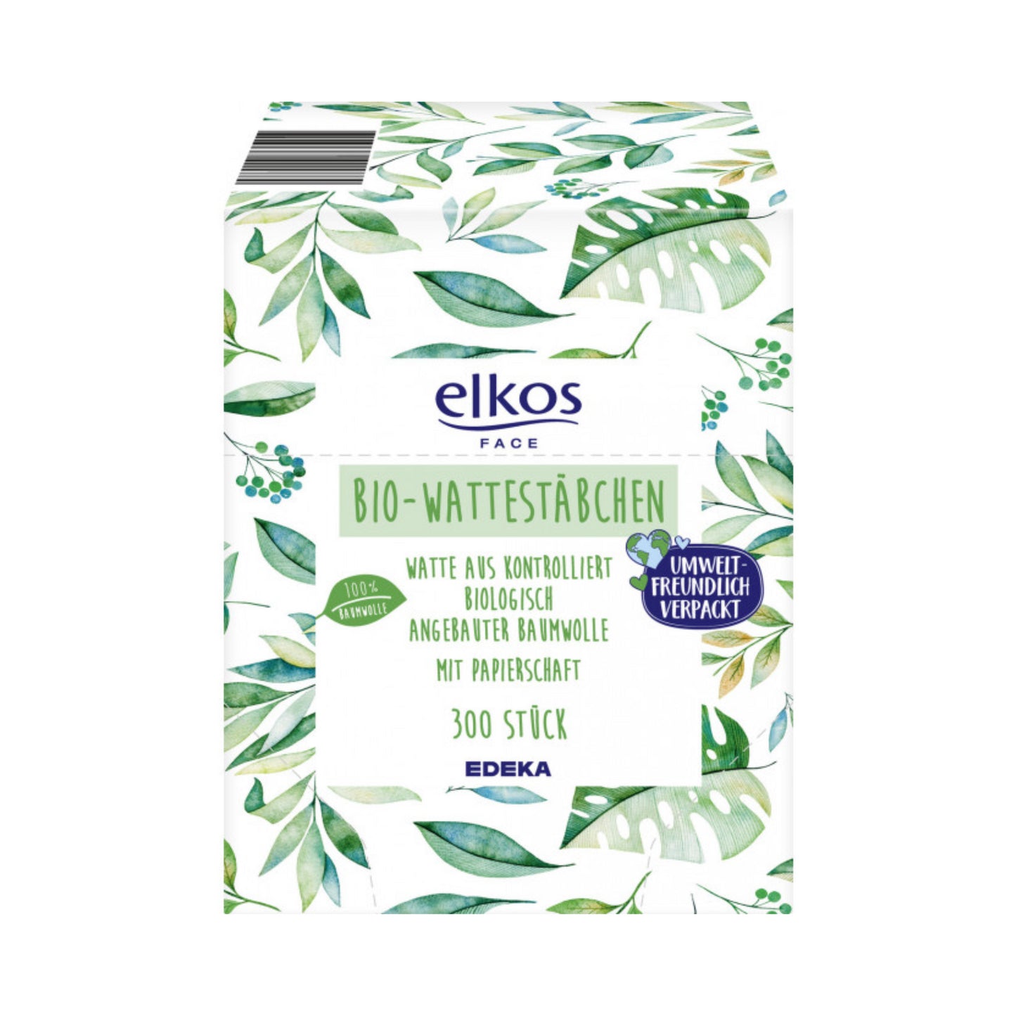 EDEKA elkos Bio-Wattestäbchen 300ST