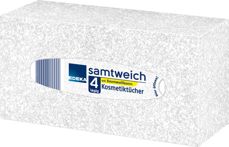 EDEKA Kosmetiktücher samtweich mit Cotton 4-lagig 80BL