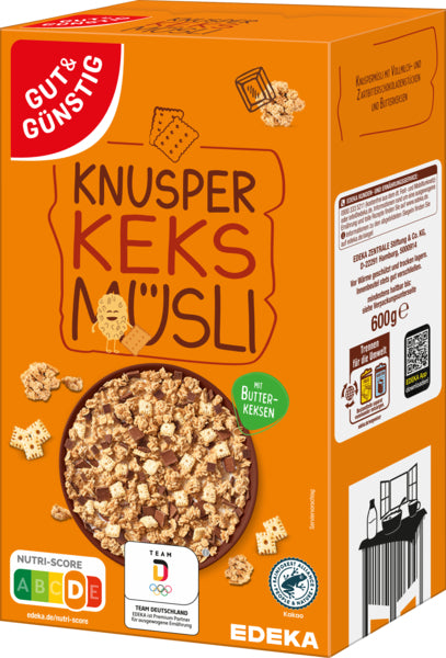 GUT&GÜNSTIG Knuspermüsli Schoko Keks 600g