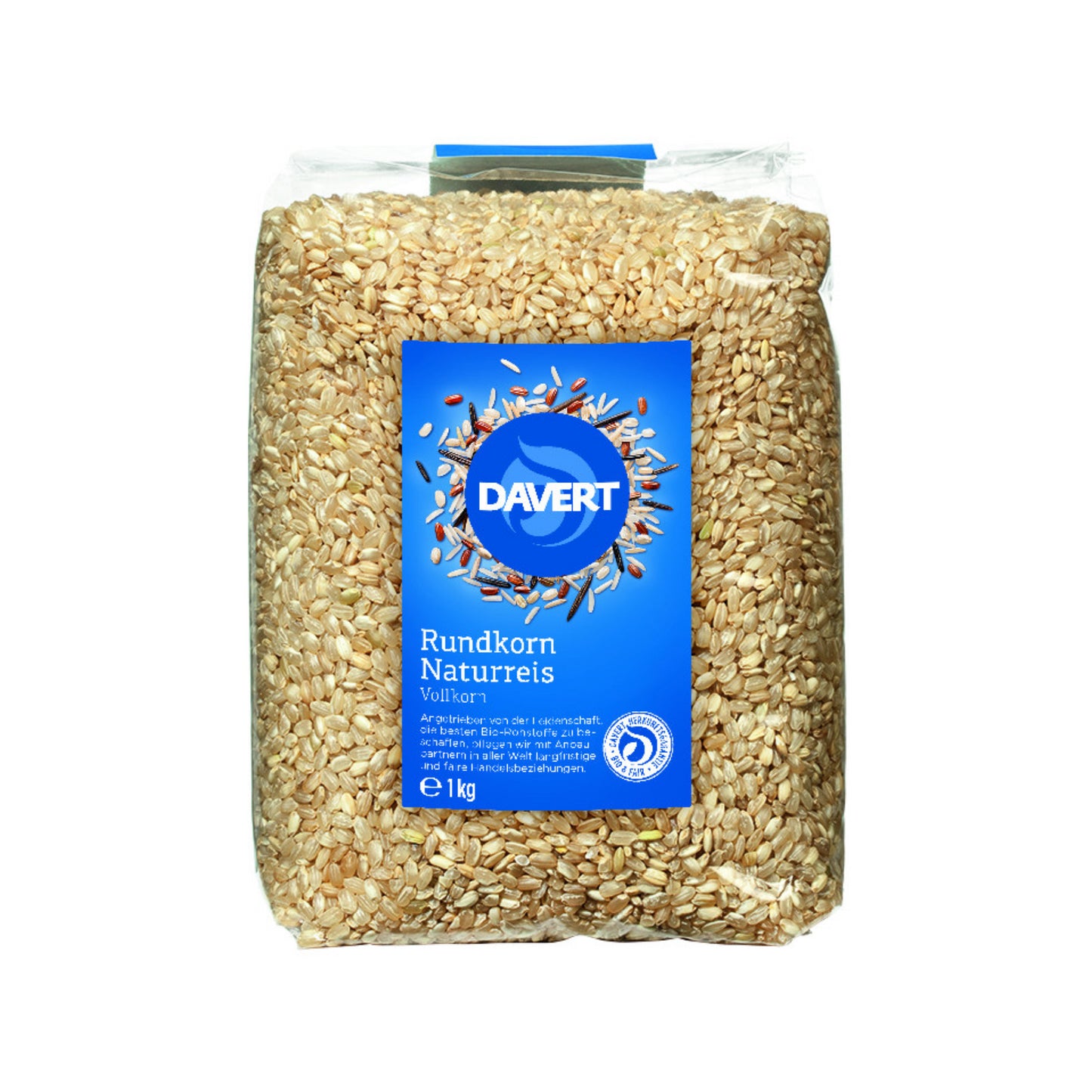 Bio Davert Mühle Naturreis rund 1kg