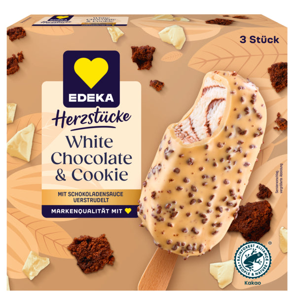 EDEKA Herzstücke White Choc Cookies 3x90ml
