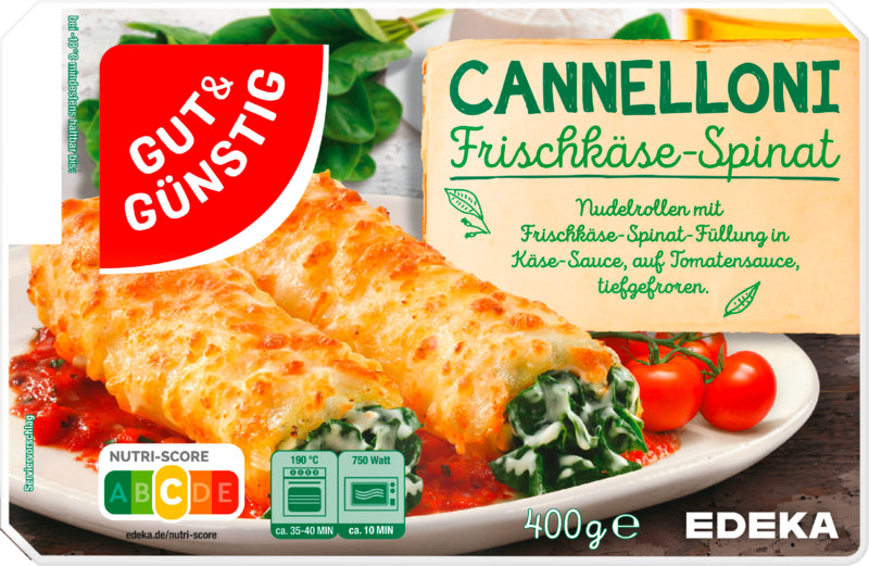 GUT&GÜNSTIG Cannelloni Ricotta Spinat 400g