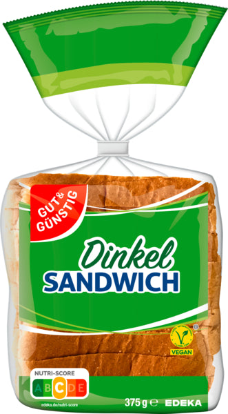 GUT&GÜNSTIG Dinkelsandwich 375g