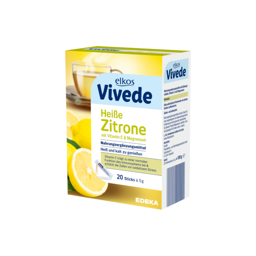 EDEKA elkos VIVEDE Heiße Zitrone Sticks 20ST 100g