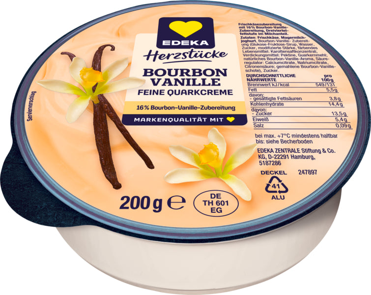 EDEKA Herzstücke Quarkcreme Bourbon-Vanille 200g