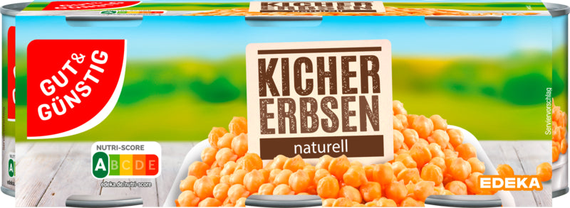 GUT&GÜNSTIG Kichererbsen 3x200g