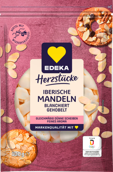 EDEKA Herzstücke Iberische Mandeln blanchiert gehobelt 100g