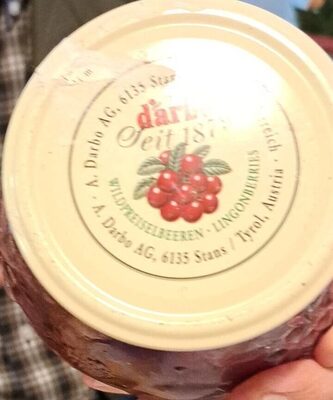 Darbo Naturrein Wildpreiselbeeren 600g