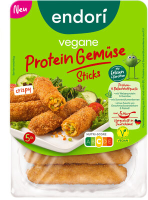 Endori vegane Protein Gemüse Sticks 180g