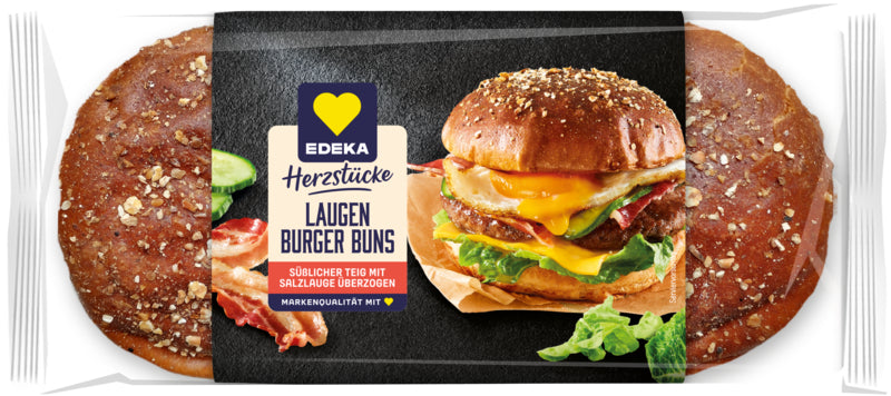 EDEKA Herzstücke Laugen Burger Buns 4ST 300g