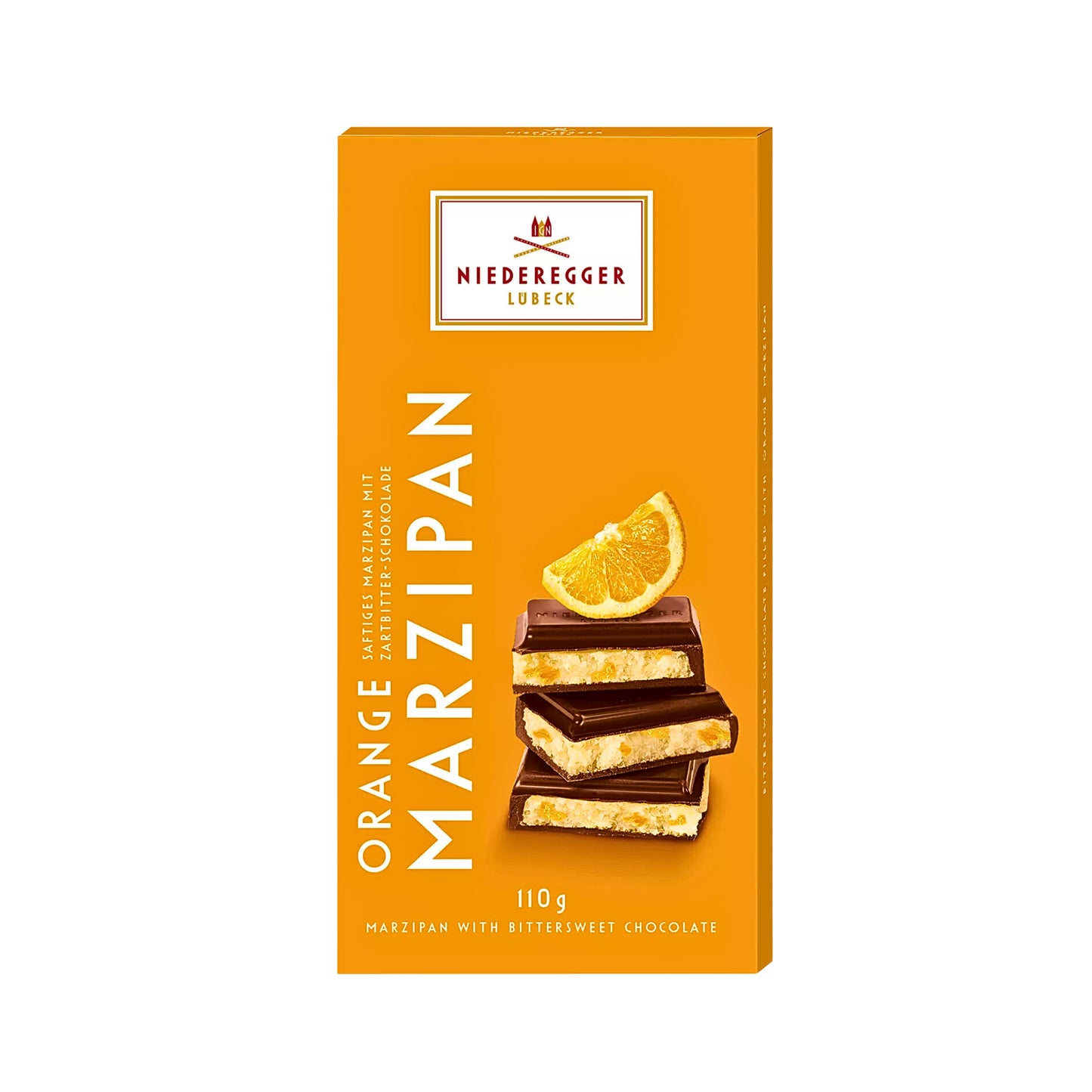 Niederegger Marzipan Tafel-Schokolade Orange Zartbitter 110g