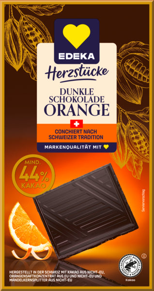 EDEKA Herzstücke Orange Zartbitter 100g