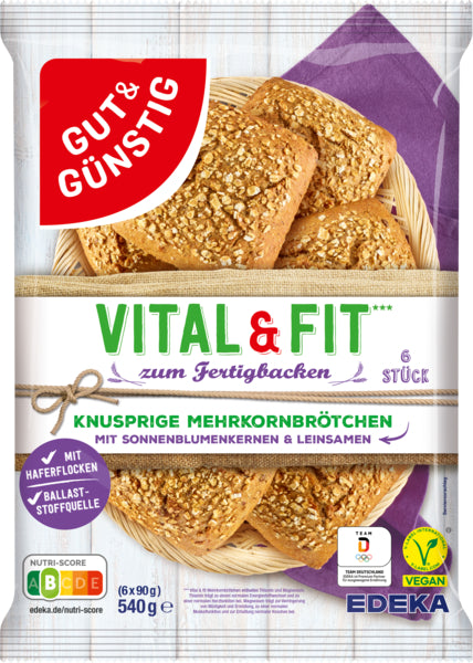 GUT&GÜNSTIG Vital&Fit Mehrkornbrötchen 540g