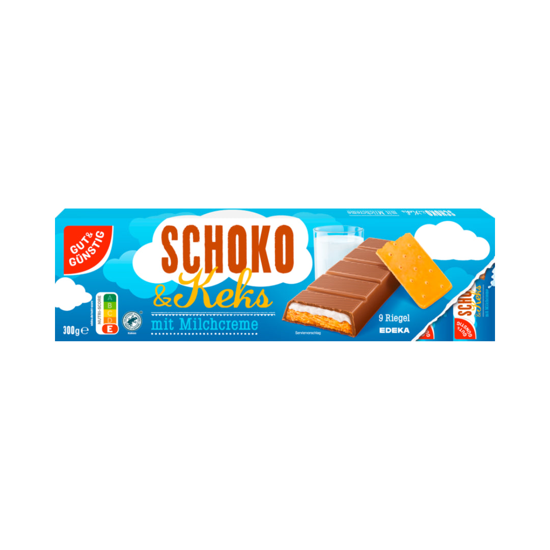 GUT&GÜNSTIG Schoko+Keks Riegel 300g