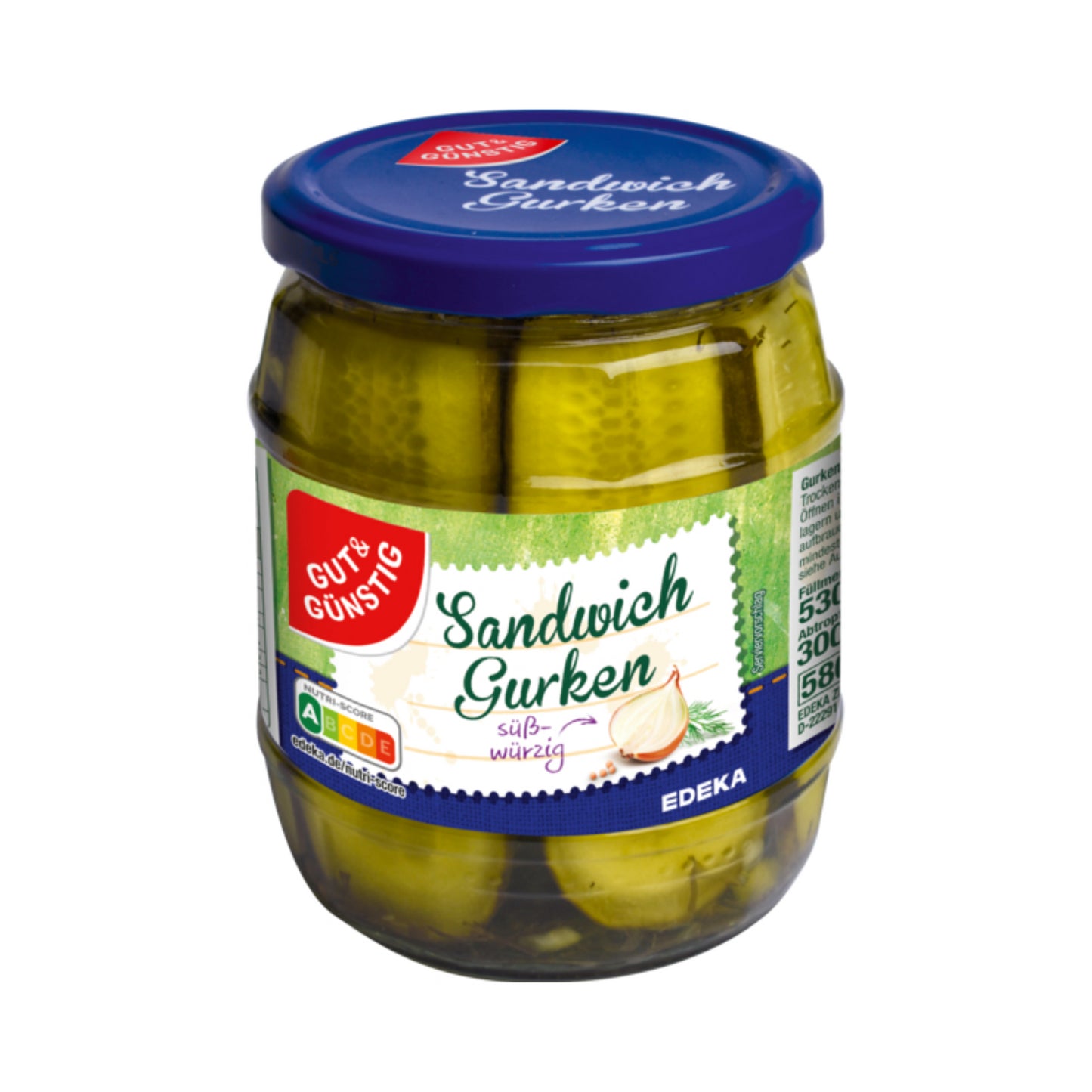 GUT&GÜNSTIG Sandwichgurken 530g
