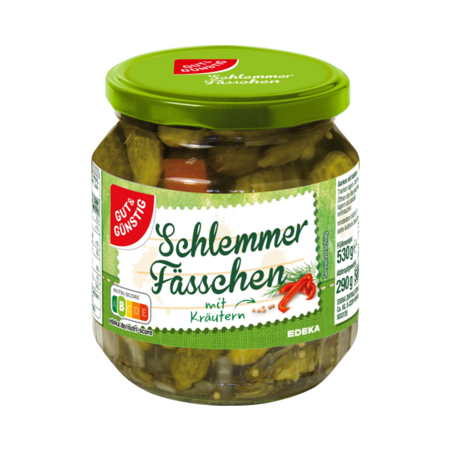 GUT&GÜNSTIG Schlemmerfässchen mit Kräuter 530g