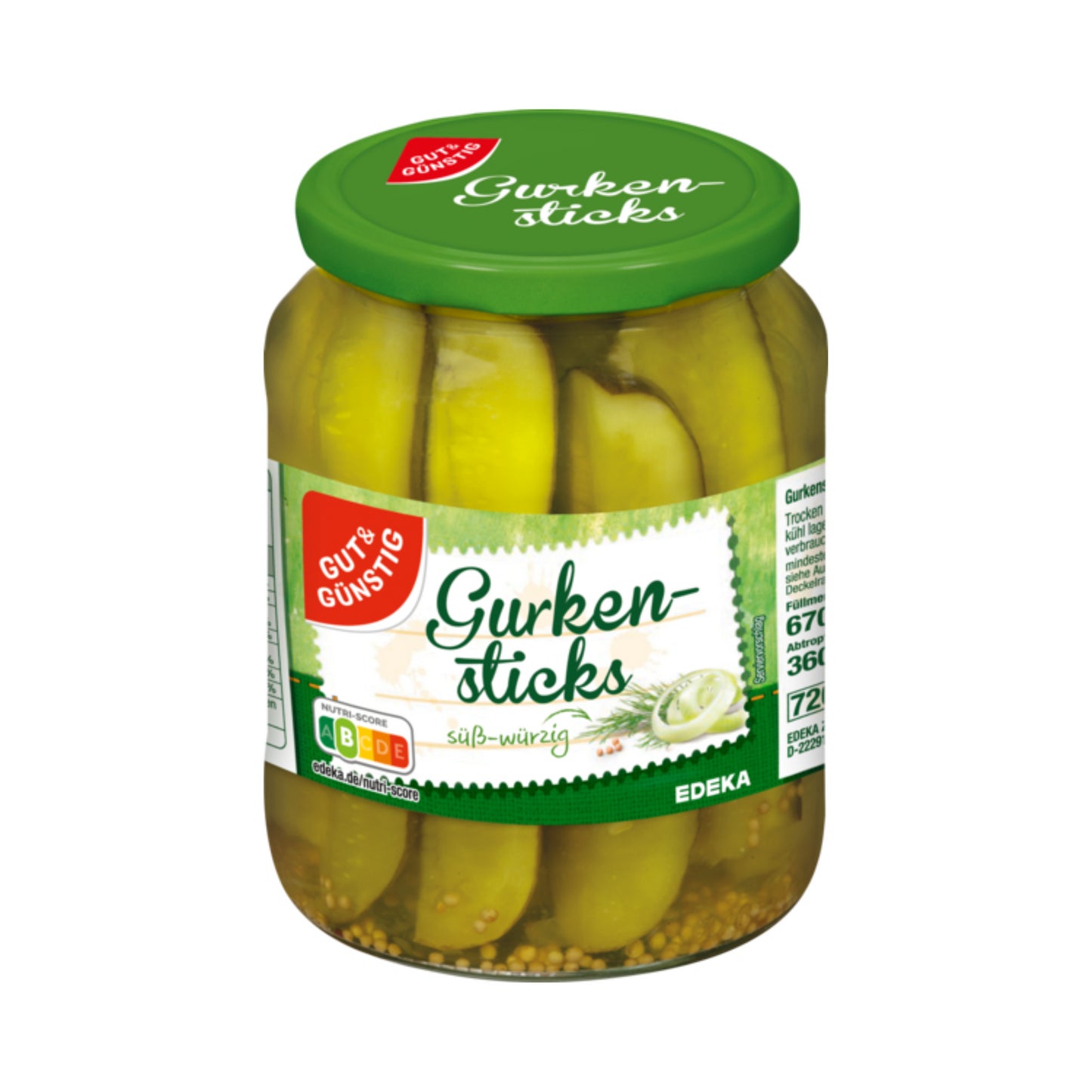 GUT&GÜNSTIG Gurkensticks 670g