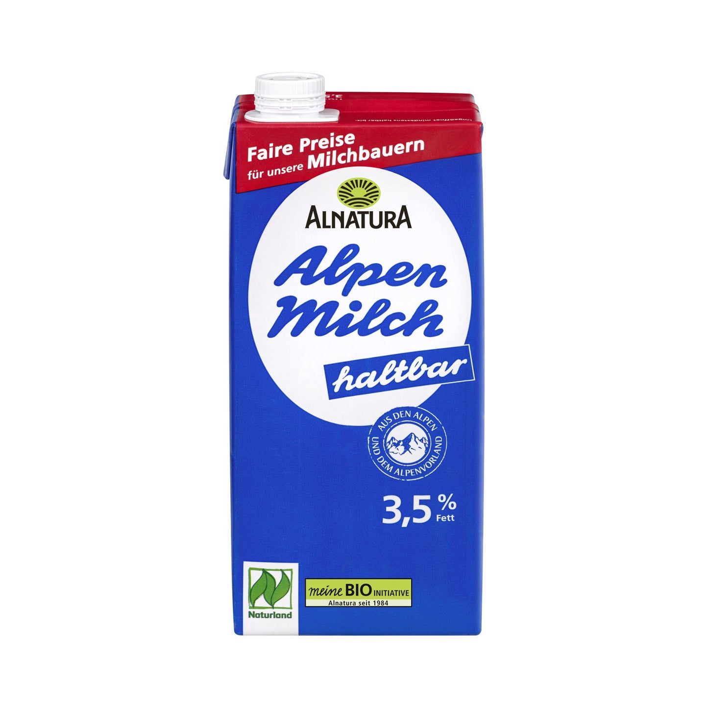 Bio Alnatura Naturland Haltbare Alpenmilch 3,5% 1l