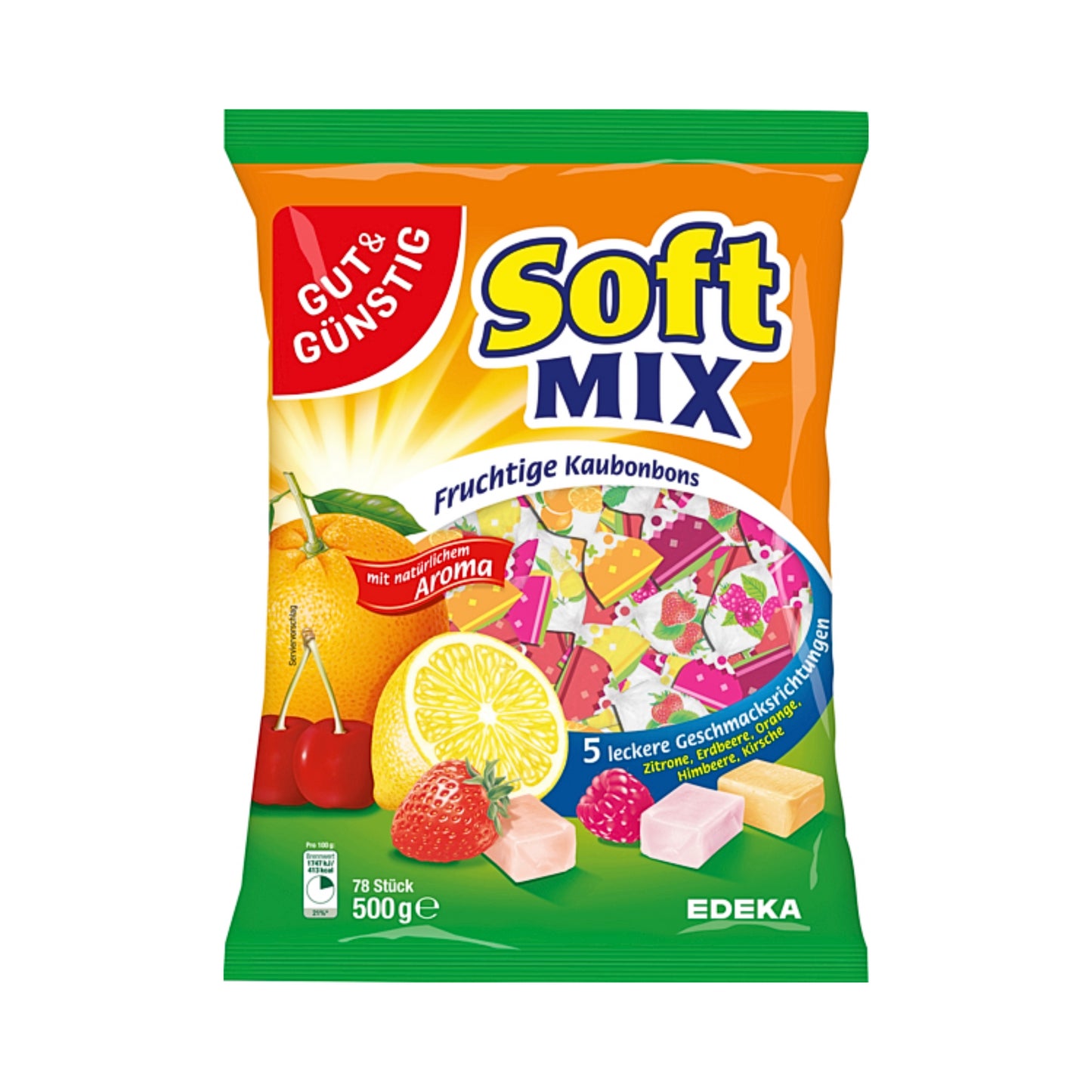 GUT&GÜNSTIG Soft Mix Kaubonbons 500g