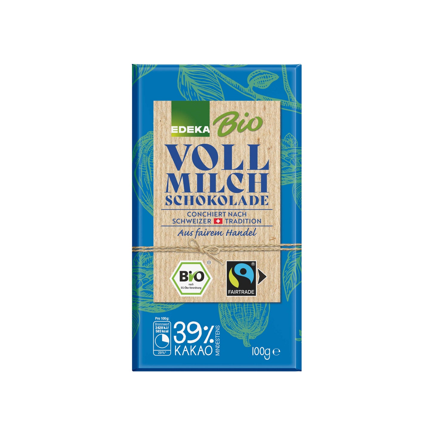 Bio EDEKA Vollmilchschokolade 39% Fairtrade 100g