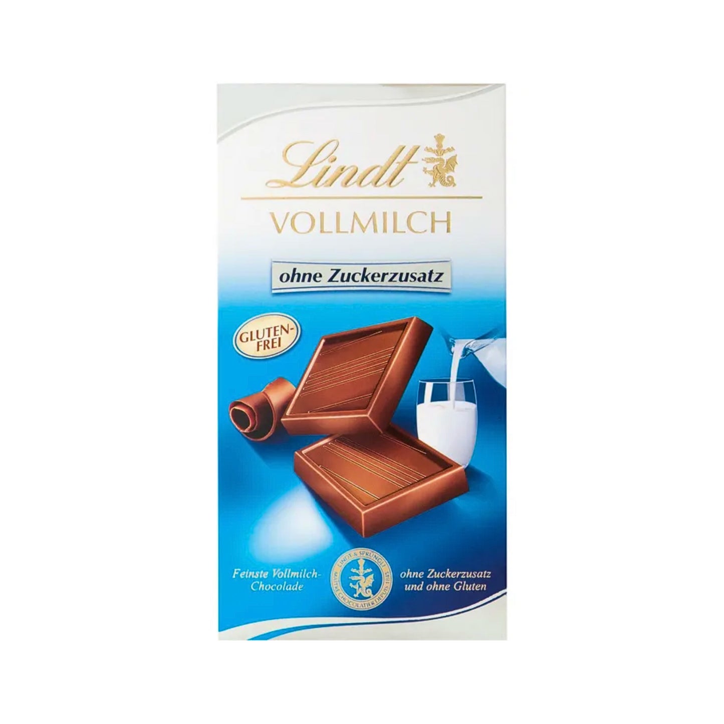 Lindt Vollmilch ohne Zuckerzusatz 100g