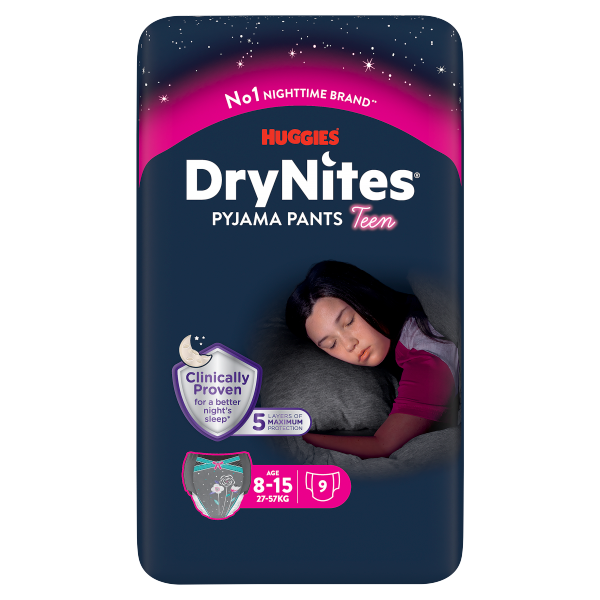 Huggies DryNites Pyjamahöschen Girl Gr.8-13 Jahre 30-48kg 9ST